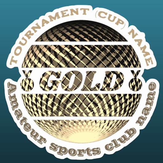 Gouden medaille eerste plaats winnaar sticker