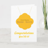 Gouden Medaille Gefeliciteerd met je voornaam Kaart (Voorkant)