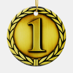 gouden medaille keramisch ornament