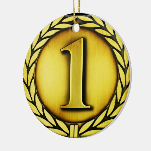 gouden medaille keramisch ornament (Links)