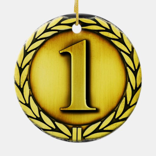 gouden medaille keramisch ornament (Achterkant)