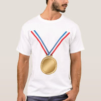 Gouden medaille-onderscheiding met rood-wit-blauwe