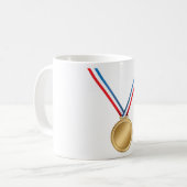 Gouden medaille op een lint-Mok Koffiemok (Voorkant links)