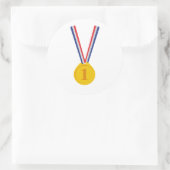 Gouden medaille winnaar ronde sticker (Tas)