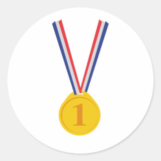 Gouden medaille winnaar ronde sticker