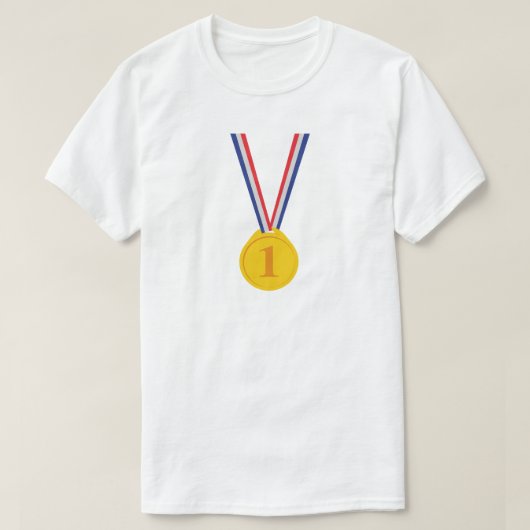 Gouden medaille winnaar. t-shirt (Design voorkant)