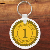 Gouden medaillewinnaar 1e plaats winnaar sleutelhanger (Achterkant)