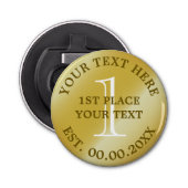 Gouden medaillewinnaar eerste plaats winnaar winna button flesopener (Voorkant)