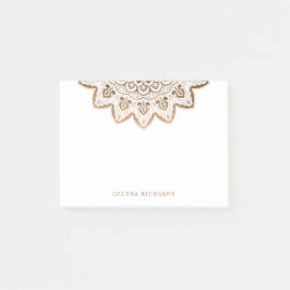 Gouden Medaillon Shimmer Elegant Mandala Horizonta Post-it® Notes
