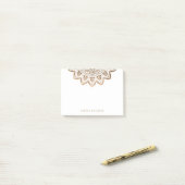 Gouden Medaillon Shimmer Elegant Mandala Horizonta Post-it® Notes (Op bureau)