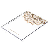 Gouden medaillon Shimmer Mandala Notitieboek (Linkerzijde)