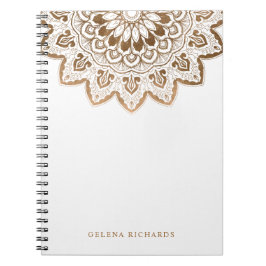 Gouden medaillon Shimmer Mandala Notitieboek
