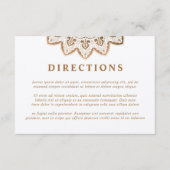 Gouden Medaillon Shimmer Mandala Trouwaanwijzingen Informatiekaartje (Voorkant)