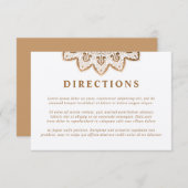 Gouden Medaillon Shimmer Mandala Trouwaanwijzingen Informatiekaartje (Voorkant / Achterkant)