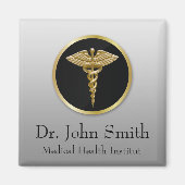 Gouden Medische Caduceus - Magneet (Voorkant)