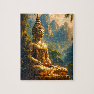 Gouden meditatie in de Thaise toppen Legpuzzel