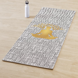 Gouden Mediterende Man met Boomtakken Yogamat