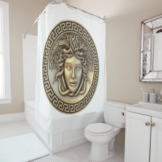Gouden Medusa Douchegordijn (In situ)