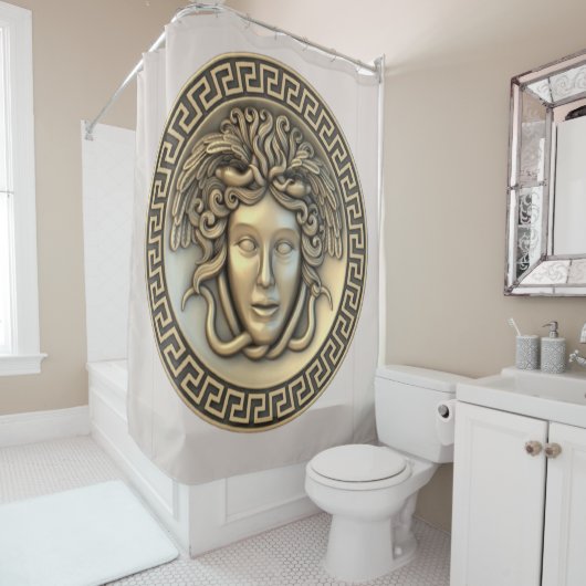 Gouden Medusa Douchegordijn (In situ)