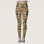 Gouden Medusa Edelstenen Leggings (Voorkant)