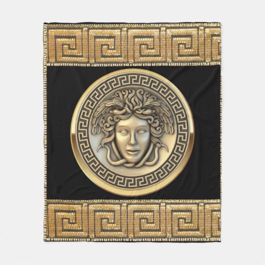 Gouden Medusa en Griekse sleutel Gouden Fleece Deken (Voorkant)