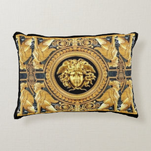 Gouden Medusa Griekse Sfinxen Ontwerper  Accent Kussen