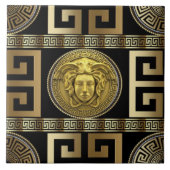 Gouden Medusa Griekse sleutel "De Nieuwe Koloniale Tegeltje (Voorkant)