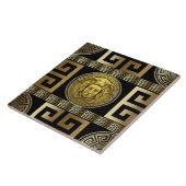 Gouden Medusa Griekse sleutel "De Nieuwe Koloniale Tegeltje (Zijkant)