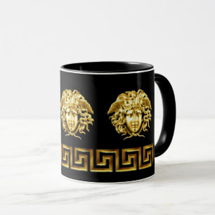 Gouden Medusa Griekse Sleutel Koffiekop Mok