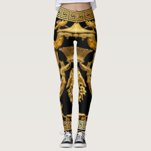 Gouden Medusa, Seraphs en Baldachino op zwart Leggings