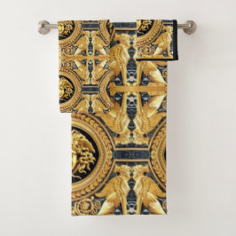 Gouden Medusa Sphinx Gastenhanddoek Set Bad Handdoek