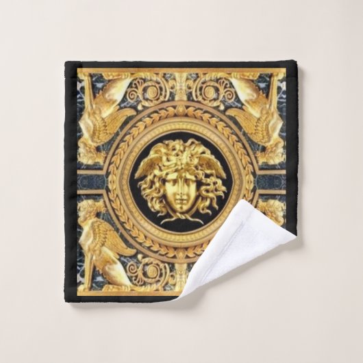 Gouden Medusa Sphinx Gastenhanddoek Set Bad Handdoek (Wasdoekje)