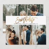 Gouden meerdere foto's save the date (Voorkant / Achterkant)