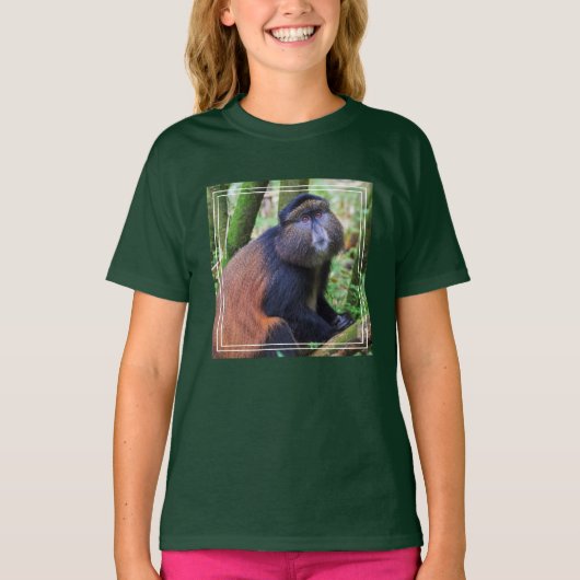 Gouden meerkat, Rwanda T-shirt (Voorkant)