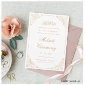 Gouden Mehndi Henna Islamitische Moslim Bruiloft Kaart