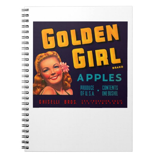 Gouden Meisje Appels Notitieboek (Voorkant)