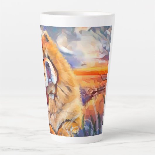 GOUDEN MEISJE chow Latte Mok (Voorkant)