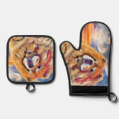 GOUDEN MEISJE chow Ovenwant & Pannenlap Set (Voorkant)