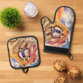 GOUDEN MEISJE chow Ovenwant & Pannenlap Set (Top down)