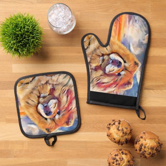 GOUDEN MEISJE chow Ovenwant & Pannenlap Set (Top down)