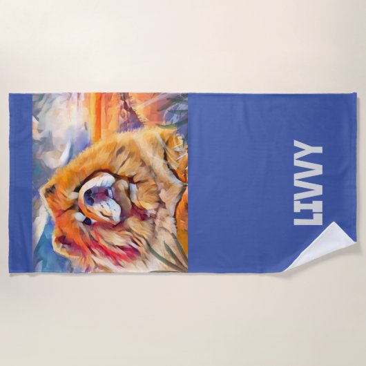 GOUDEN MEISJE chow Strandlaken (Voorkant)