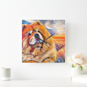 GOUDEN MEISJE chow Vierkante Klok (Huis)