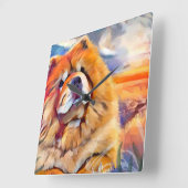 GOUDEN MEISJE chow Vierkante Klok (Hoek)