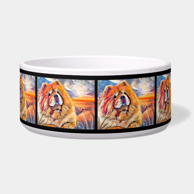 GOUDEN MEISJE chow Voerbakje (Voorkant)