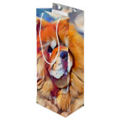 GOUDEN MEISJE chow Wijn Cadeautas (Achterkant Gekanteld)