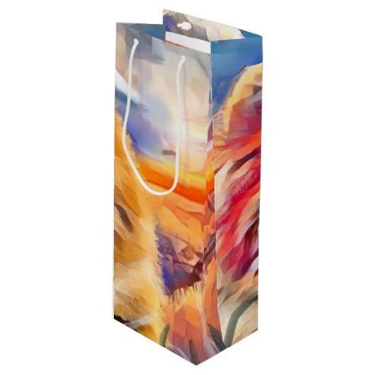 GOUDEN MEISJE chow Wijn Cadeautas (Voorkant Gekanteld)