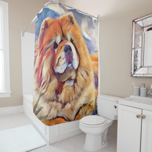 GOUDEN MEISJE douchegordijn - schaduwdoek (In situ)