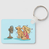 Gouden Meisje Fan Sleutelhanger (Voorkant)
