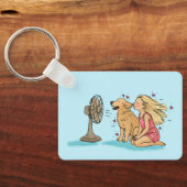 Gouden Meisje Fan Sleutelhanger (Achterkant)