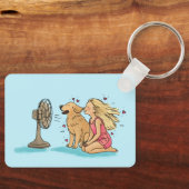Gouden Meisje Fan Sleutelhanger (Voorkant)